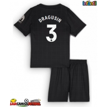 Camisa de Futebol Tottenham Hotspur Radu Dragusin #3 Equipamento Secundário Infantil 2025-26 Manga Curta (+ Calças curtas)
